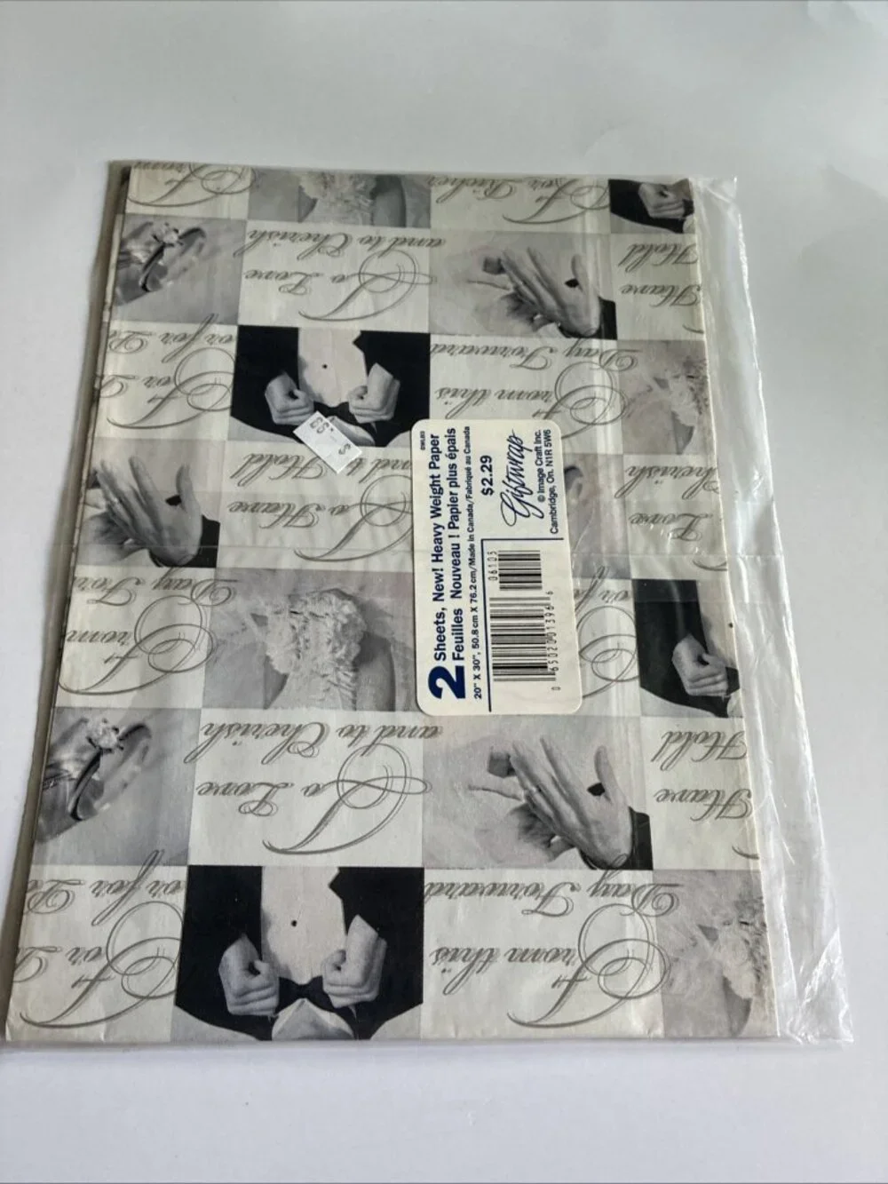 Vintage Wedding Anniversary Gift Wrapping Paper 2 Sheets Heavy Weight
